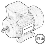 01Drehstrommotor, 1,1 Kw,400 V, 50 HZ, B3, 1500 n